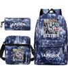 Animation Cartoon Printing Student Schoolbag Large Capacity Leisure Backpack Children'S Pencil Bag Shoulder Bag Set