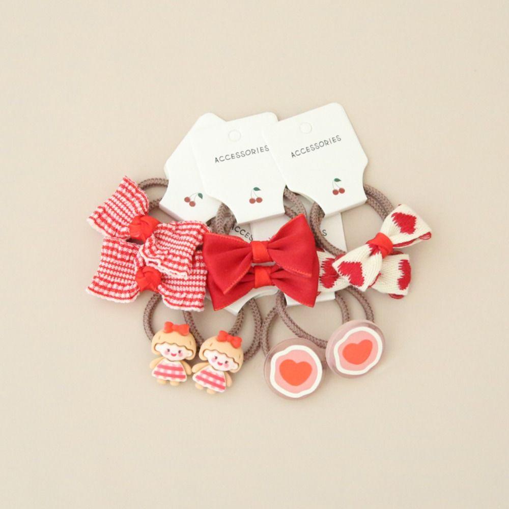 10Pcs Cute Elastic Rubber Band Kids Girls Hair Rope Luxury Hair Ties Bowknot