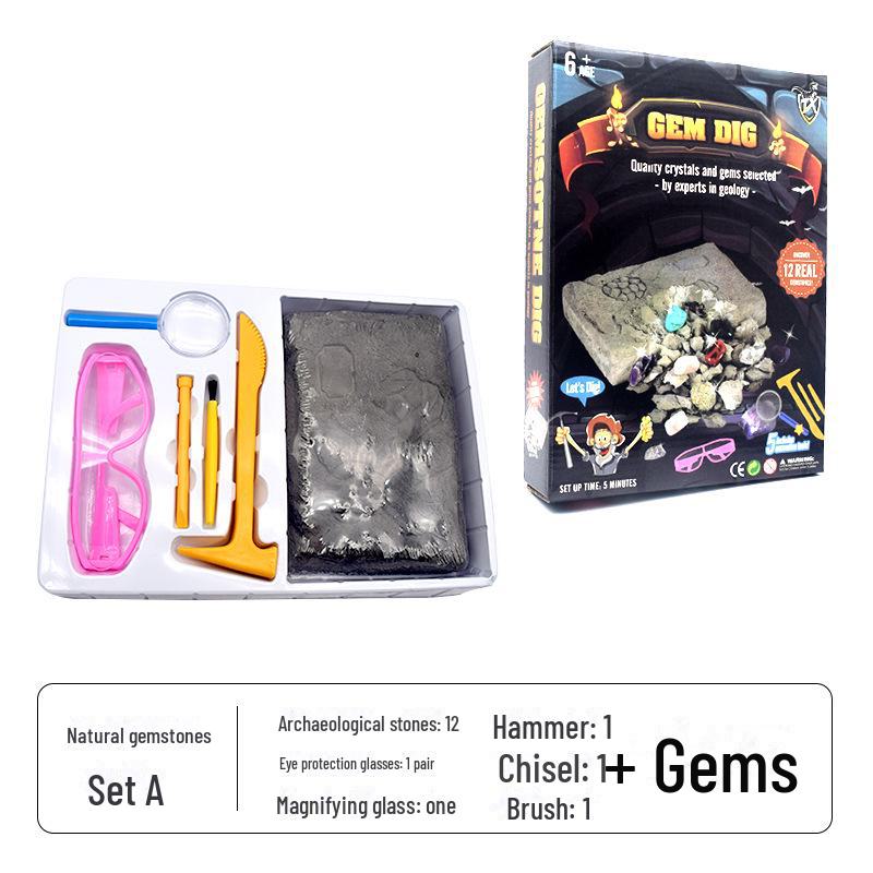 DIY Archaeological Excavation Toys: Gem, Meteorite, Fossil, Dinosaur & Animal Models for Children's Science Education