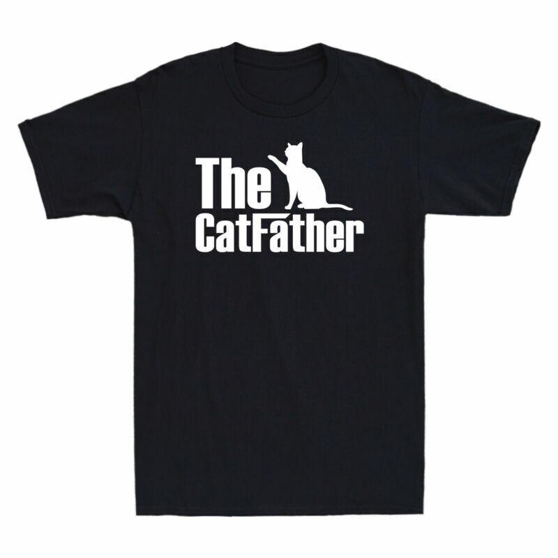 Catfather Cat Sleeve The Dad Unisexs Funny Short Lover Pet Shirt TShirt Gift