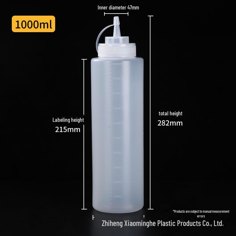 Бутылка для соуса PE Squeeze объемом 240 мл со шкалой для кетчупа и салата