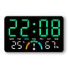 Многофункциональные светодиодные часы GH9007: Настенный и настольный, Большой экран, Показывает время, температуру и влажность, Функция будильника