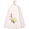 Hat for Sauna and Bath "Sakura" Natural Felt White (SUN-LA-791)