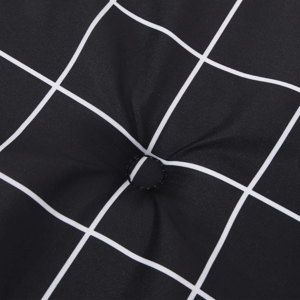 Adirondack Chair Cushions 2 pcs Black Checkered Oxford Fabric