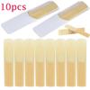 10Pcs 2.5 Strength Clarinet Bamboo Reeds Traditional Reeds for Saxophone Alto  Beginners