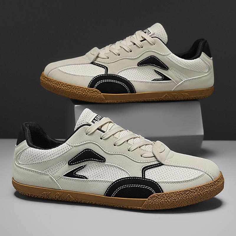 High Quality New Lace-up Men Jogging Shoes Flat Outdoor Walking Luxury Skateboard Man Casual Sneakers Mesh Breathable Retro 46