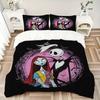 Nightmare Before Christmas Print 3Pcs Bedding Setduvet Cover With 2 Bedropillowcase Home Birthday Gift