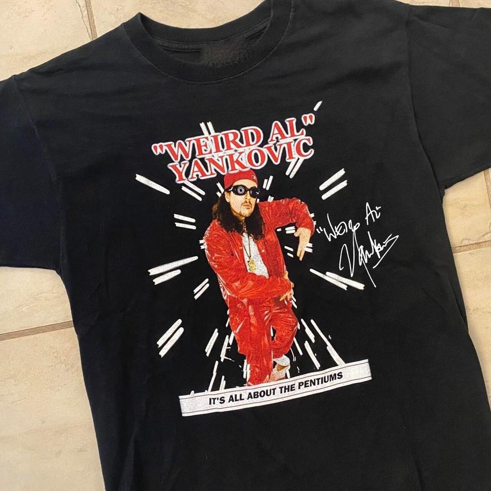Vintage WEIRD AL YANKOVIC Gift For Fans Cotton Black S-4XL Unisex Shirt BL070 Unisex T-Shirt