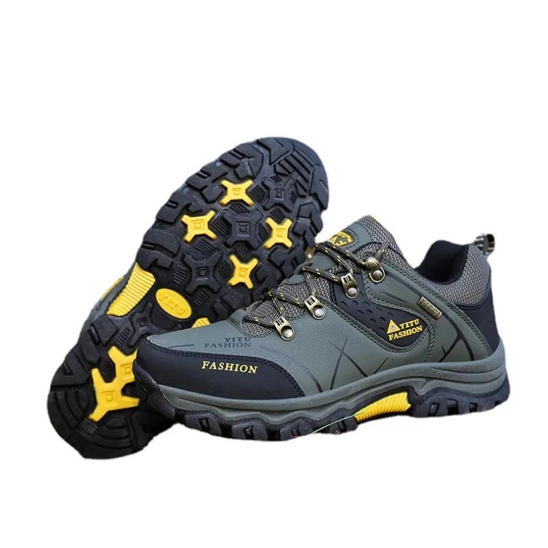 Модная походная обувь Мужские нескользящие кроссовки Модные лодыжки пэчворк Ботинки Уличная мужская рабочая обувь Прочная обувь для путешествий 47 Bota Masculina