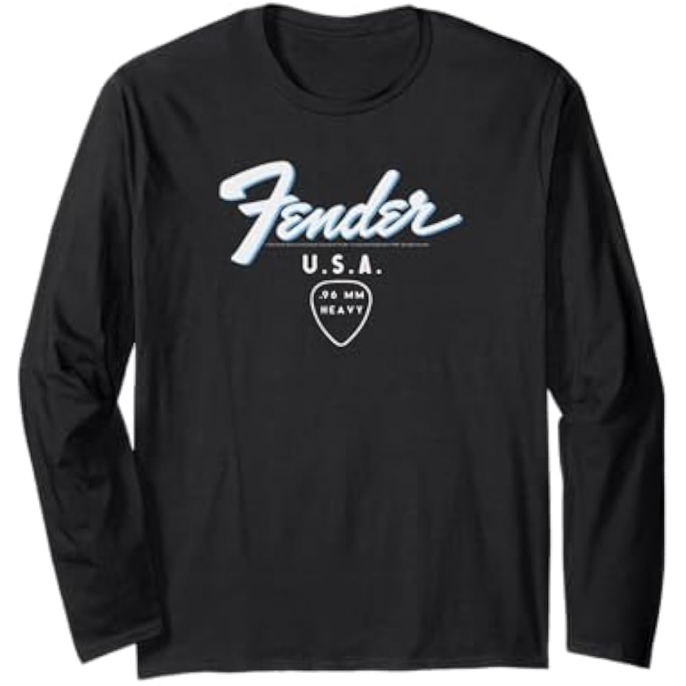 Fender U.S.A. 96 mm Heavy Classic Guitar Pick Poster Long Sleeve Tee