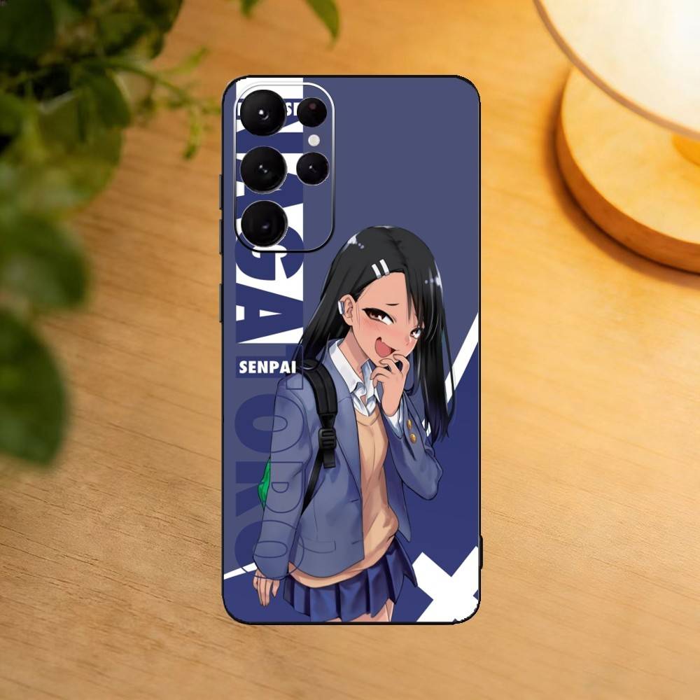 Не играй со мной, мисс Нагаторо-сан Чехол для телефона для Samsung S25, 24, 23, 22, 30, 21, 10, 9, Ultra, Plus, Lite Мягкий черный чехол