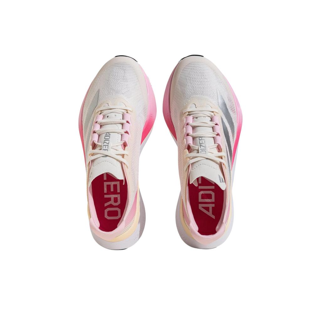 adidas Adizero Boston 12 Chalk White Clear Pink Unisex Sneakers Cream Silver-Metallic JQ8673