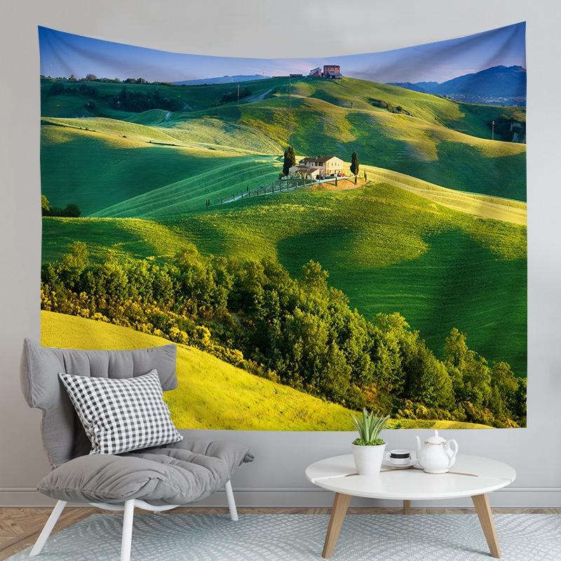 Digital Heat Transfer Tongjiamu Tapestry With Polyester Fiber Material For Home And Commercial Use