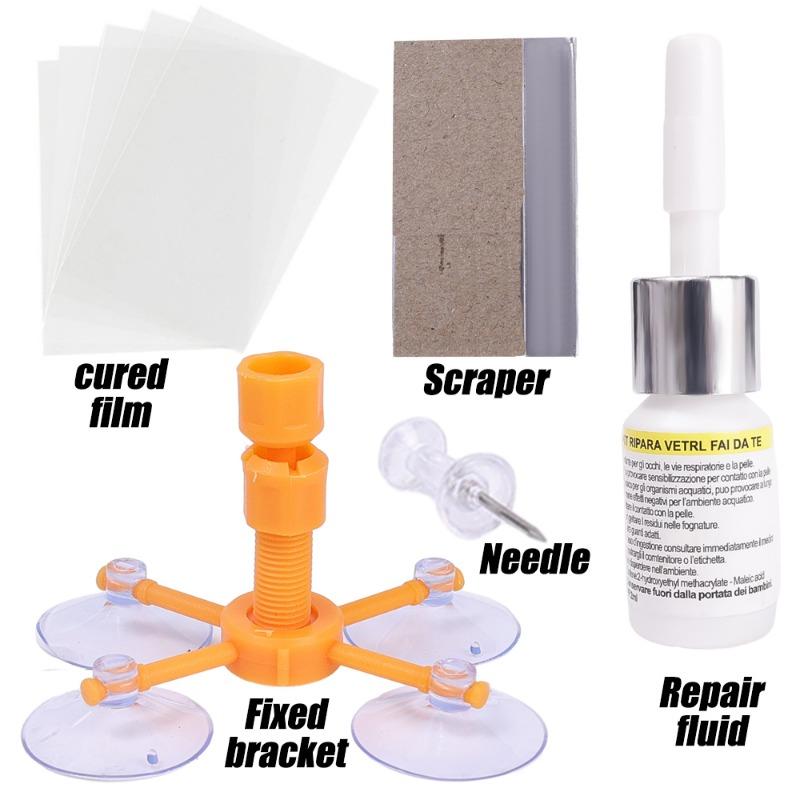 Комплект для ремонта автомобильного лобового стекла Жидкость для ремонта автомобильного стекла Клей для ремонта трещин на автомобильном лобовом стекле Инструмент для ремонта точечных повреждений стекла