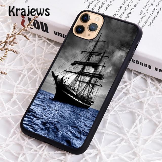 Krajews парусник лодка красочный чехол для телефона чехол для iPhone 14 5 SE 6s 7 8 plus X XR XS 11 12 13 pro max Samsung S21 S22ultra