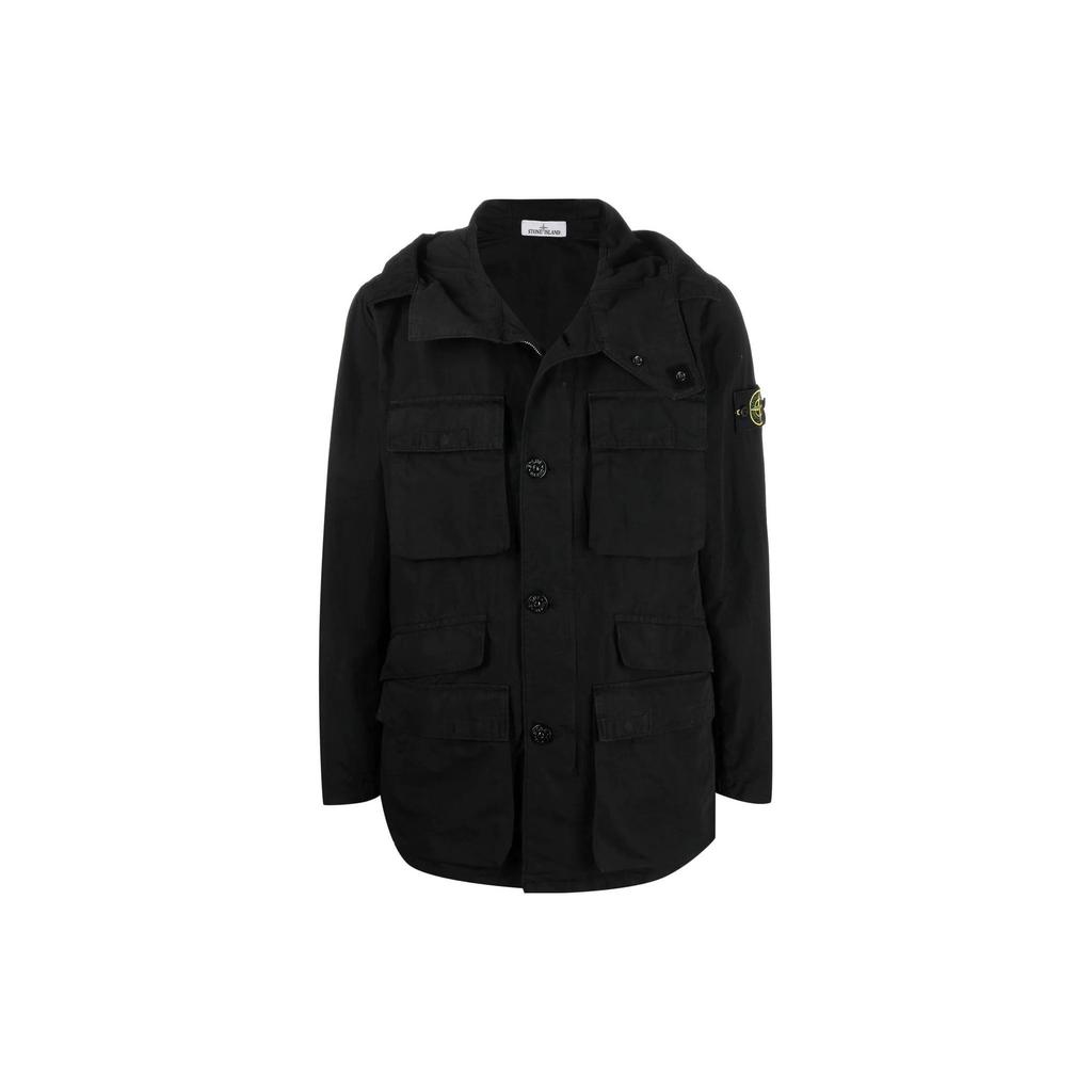 STONE ISLAND Полевая куртка, окрашенная в готовом виде 'Черный' Мужская 761542306-V0029