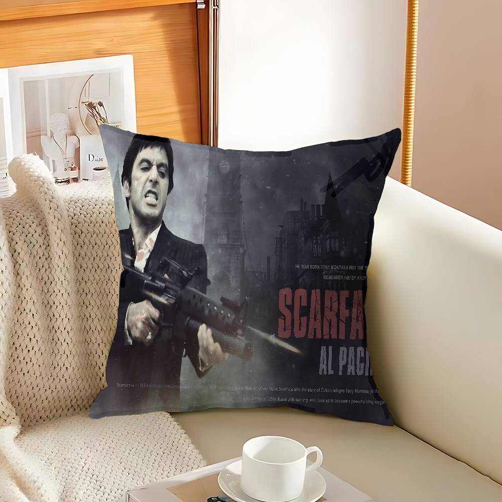 Classic Film SScarface Personalized Pillow Dust Cover Bedroom Kids Party Decoration Pillowcase Birthday Children Gift