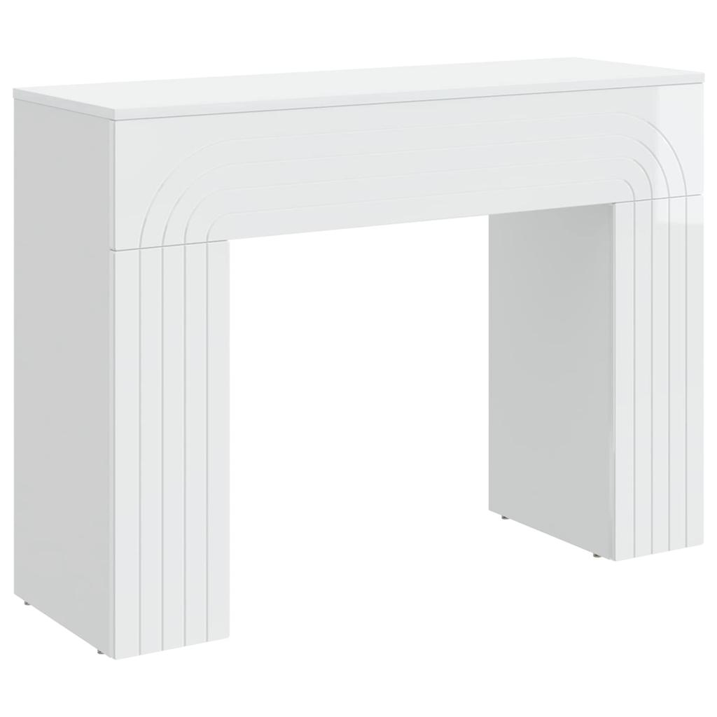 Glossy White Coffee Table 102 x 35 x 75 cm Particleboard