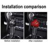 Central Console Gear Shift Knob Head For Ford Mustang 2015- Red Carbon Fiber