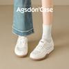Augustus Single Net Little White Shoes Women's 2025 New Summer Academy Style Casual Flat Baseplate Shoes Sports Moral Training Shoes