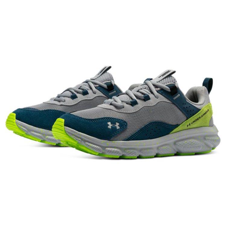Under Armour Ua Charged Verssert Удобные Повседневные Кроссовки с Низким Верхом Мужские Кроссовки Синий Зеленый 3026808-101