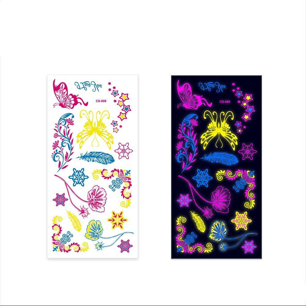 Glow in The Dark Decorations Stickers Face Body Paint Face Arm Tattoo stickers Women And Men
