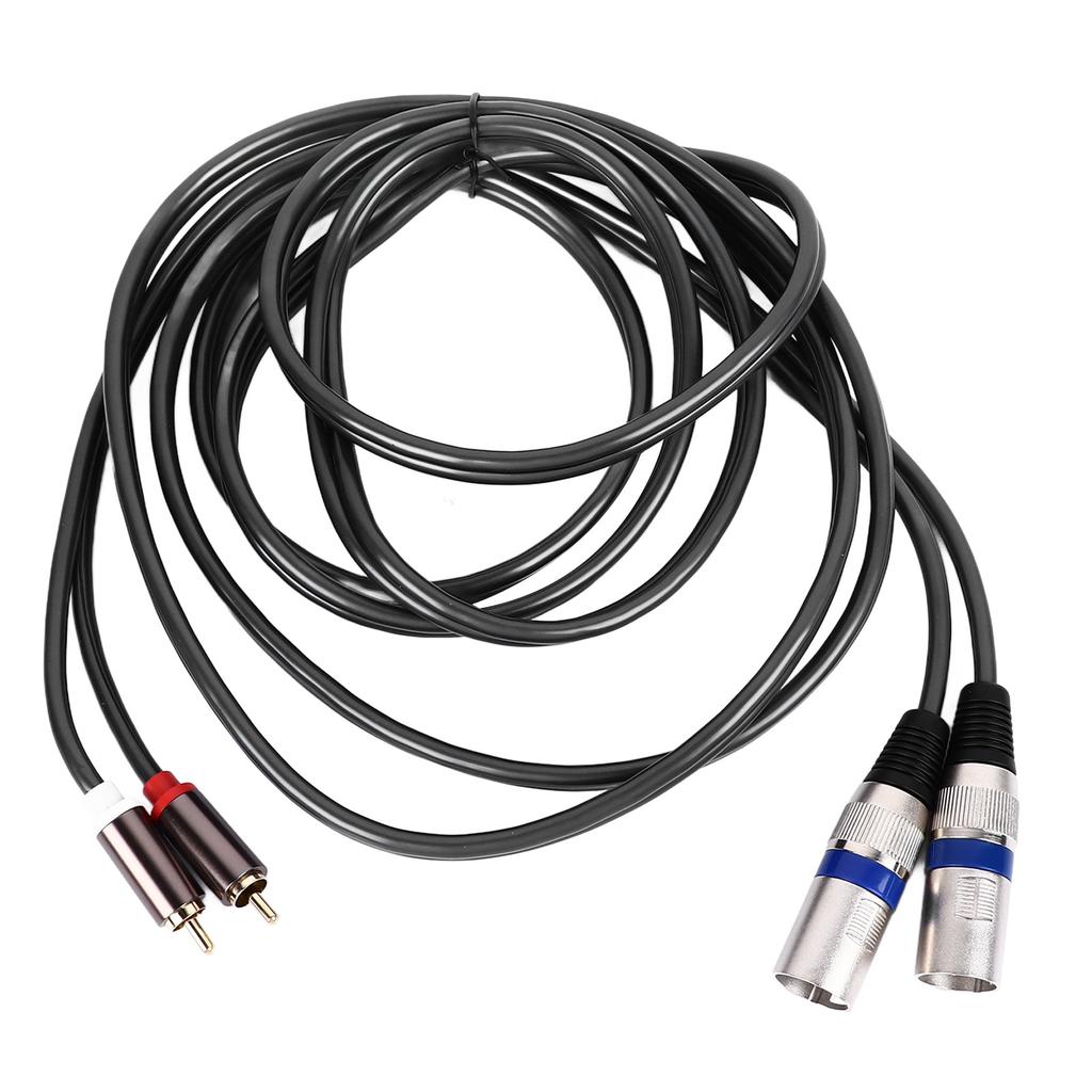 2 RCA на 2 XLR кабель Male гибкий ПВХ для подключения аудиоустройства домашнего кинотеатра 3 метра