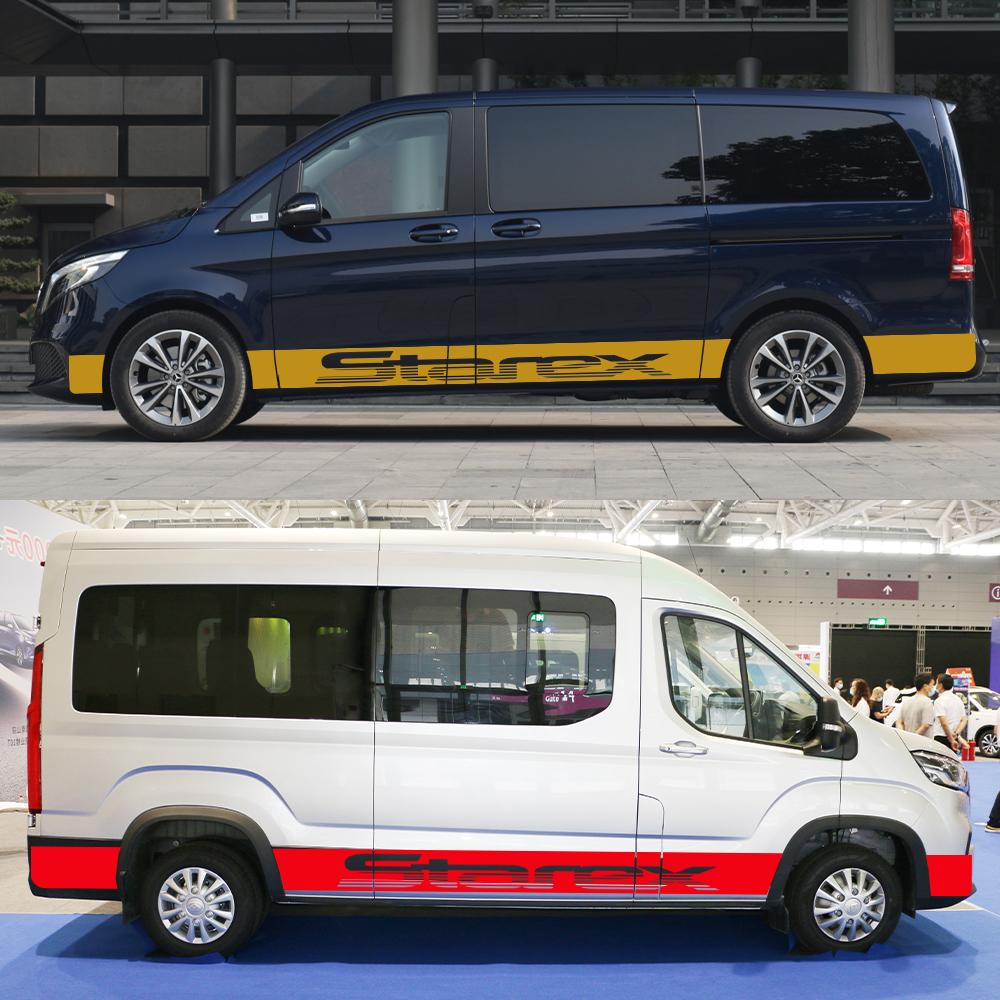 Боковые наклейки на дверь фургона для Hyundai Grand Starex H1 Royale H200 H300 A1 2007-2022 кемпер, автомобиль в полоску, декоративная наклейка, авто