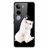 Glass Phone Case For Vivo Y400 5G Cartoon Animal Tempered Hard Back Cover For Vivo Y400 Case Coque Y 400 6.67" Soft Bumper Funda