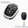 4 Кнопки Новый ТПУ Чехол Оболочка Для Ключа Автомобиля Для Toyota Prius Corolla Yaris Avensis Camry Rav4 2012 2013 2014