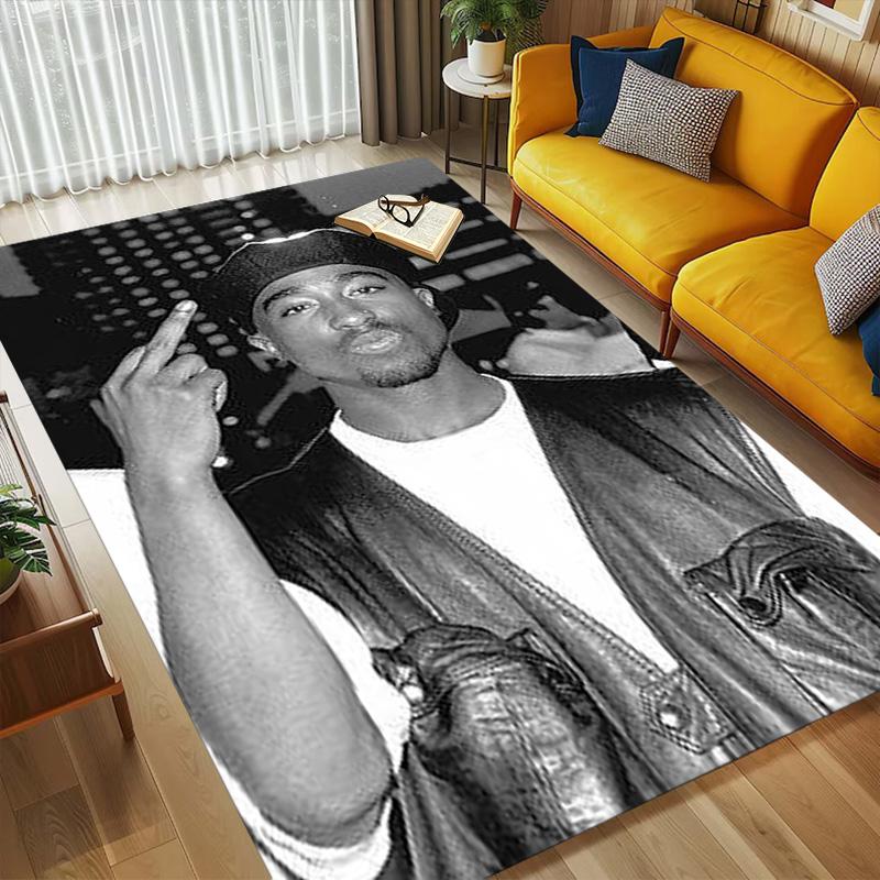 Rapper'S Gesture Living Room Non-Slip Area Rug Soft Carpet for Bedroom Game Playroom Sofa Office Home Decor Doormat Christmas Gift C9211147