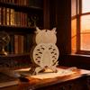 3D Деревянная Головоломка Сова Часы Сделай Сам Деревянная Модель Идеально Подходит в Качестве Подарка на День Рождения Жуткий Праздник Пасху Рождество или Самый Последний Год