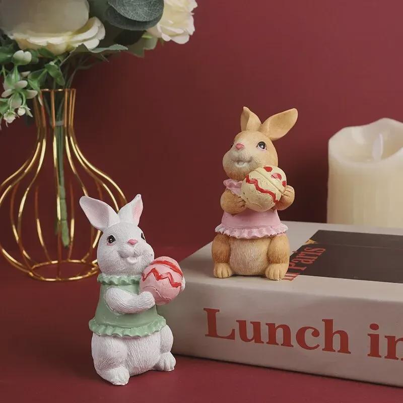 Easter Bunny Garden Ornaments: Courtyard, Windowsill & Micro Bonsai Decorations