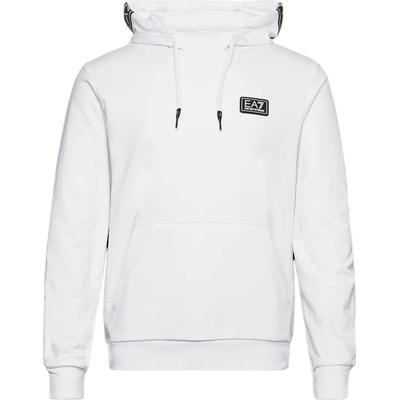 Emporio Armani Мужская толстовка с капюшоном и длинным рукавом EA7 с логотипом, свитшот, Белый, 6RPM13-PJ05Z-1100