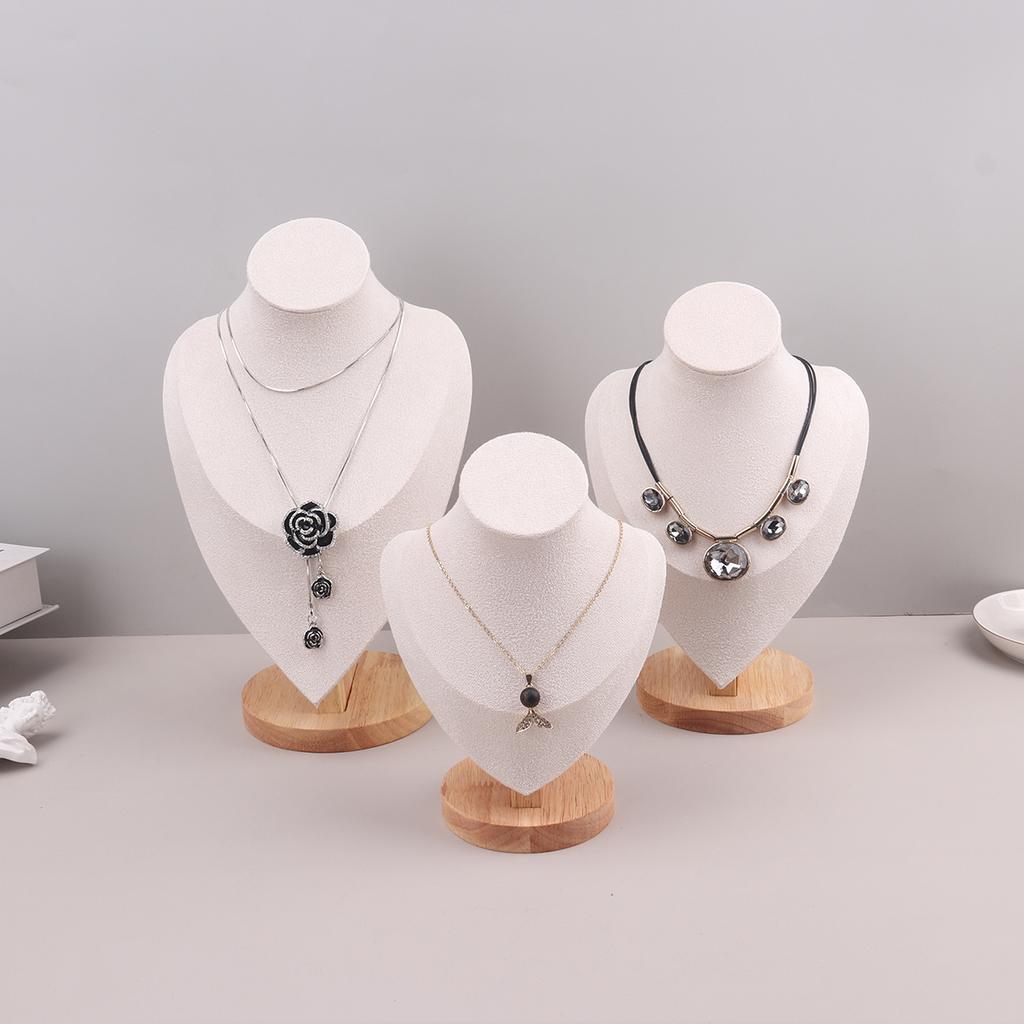 Бархатный портретный дисплей для ожерелий, подвесной органайзер, стенд для демонстрации ювелирных изделий, манекен для ювелирных изделий, бюст, ожерелье, подвеска, витрина