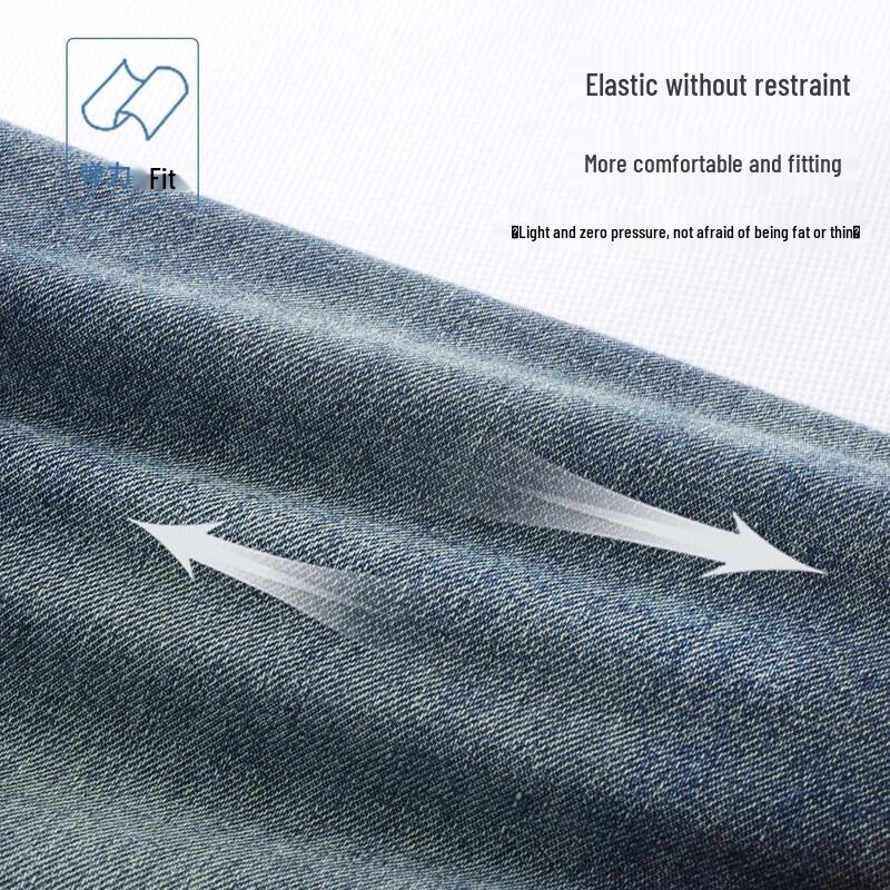 Mark Fairwhale Мужские прямые джинсы из потертого денима