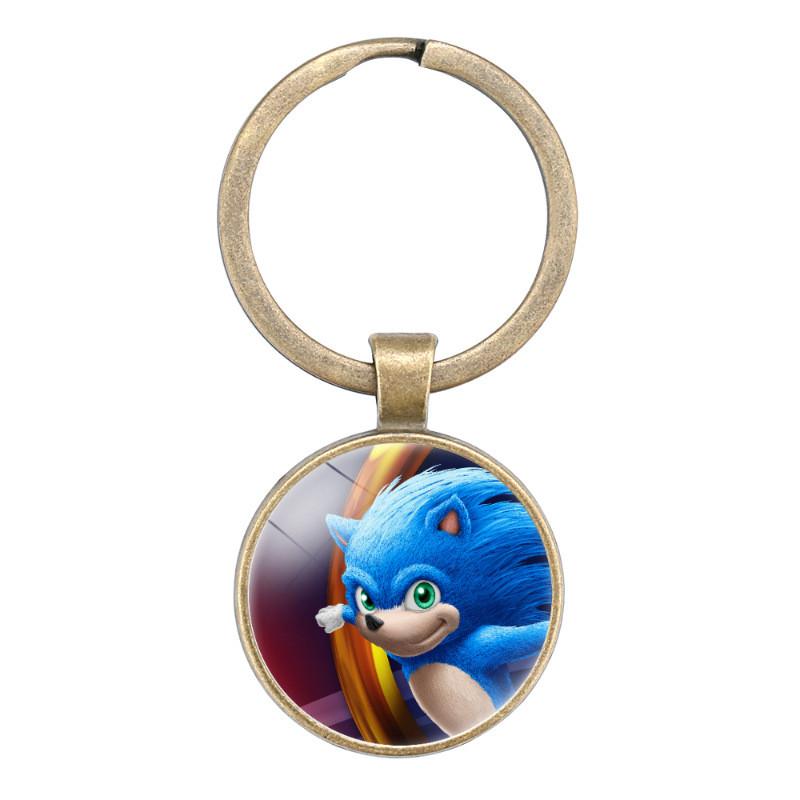 Соник Игрок Брелок Камень Времени Мультяшный Стиль Аксессуар для Ключей Смешанный Материал