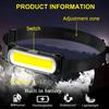 Multi-function Headlight 3 Modes Adjustable Waterproof USB Rechargeable Hands-free Lightweight Outdoor Camping Night Running Fishing Headlamp