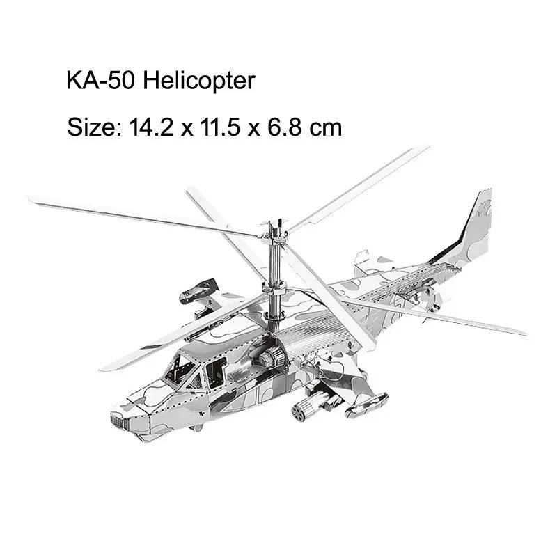 3D Металлические Пазлы Военный Истребитель J-20 J-10B SU-34 KA-50 НЛО Вертолет RAH-66 Сборка Своими Руками Ручная Сборка Масштабная Модель Пазлы