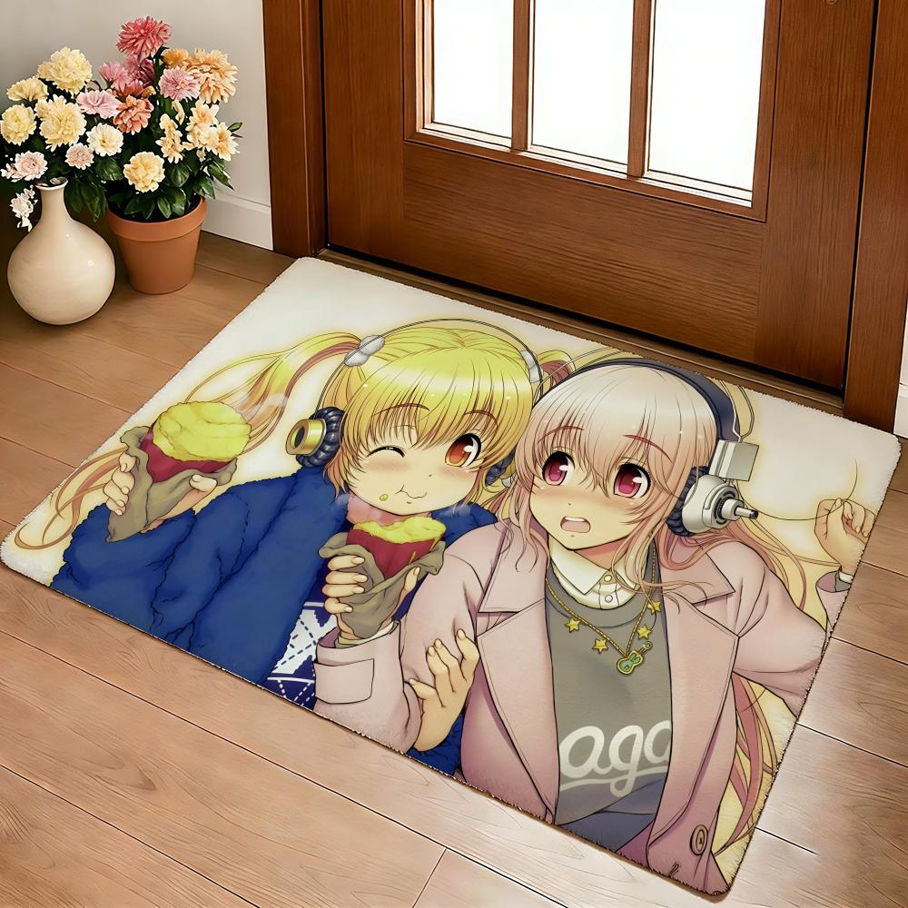 S-Super Sonico Классический коврик для пола Уютный фланелевый Мягкий толстый нескользящий коврик для гостиной спальни кухни Декор Ковры