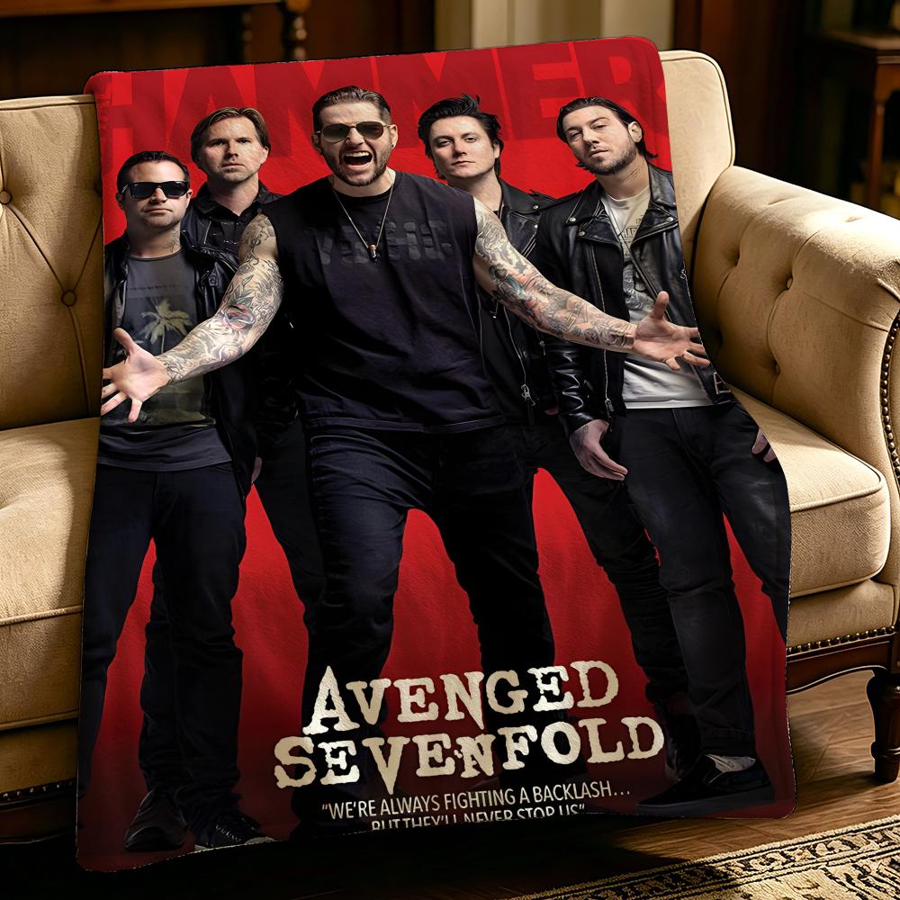 Музыка A-Avenged Sevenfold-d Бросок Толстое Уютное Фланелевое Одеяло, Многоцелевое Использование В Помещении На Улице Ежедневный Сон