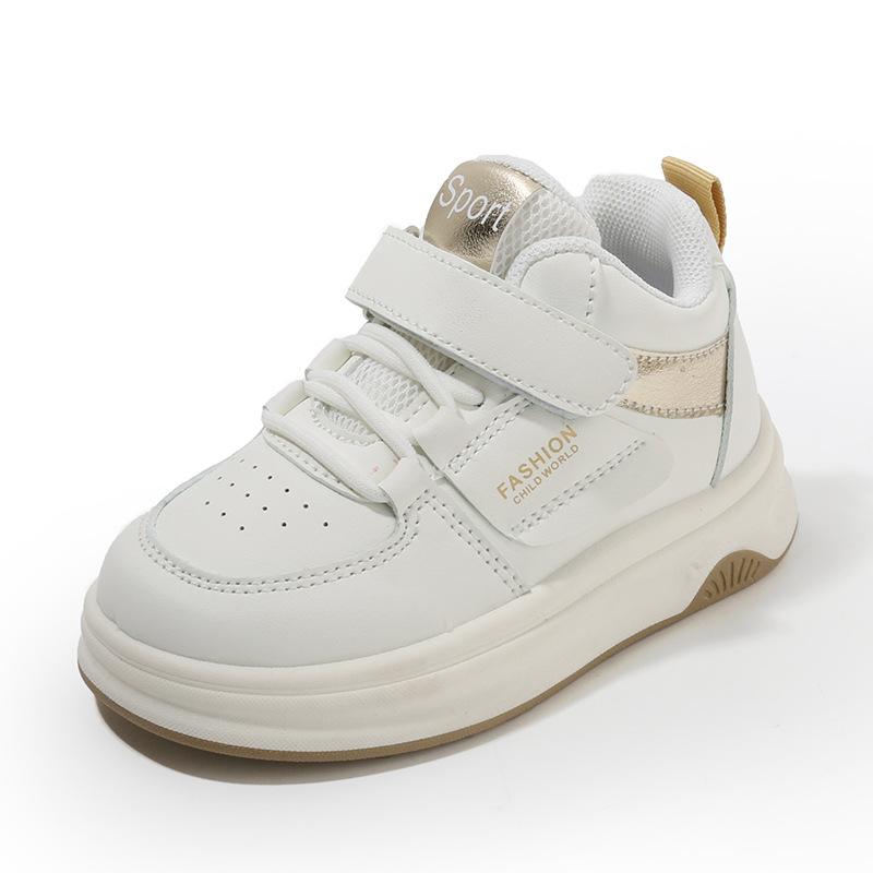 Детская спортивная обувь 2025 весна и осень новая обувь для девочек маленькие белые туфли высокие кеды для мальчиков повседневная обувь на доске мягкая подошва детская обувь список