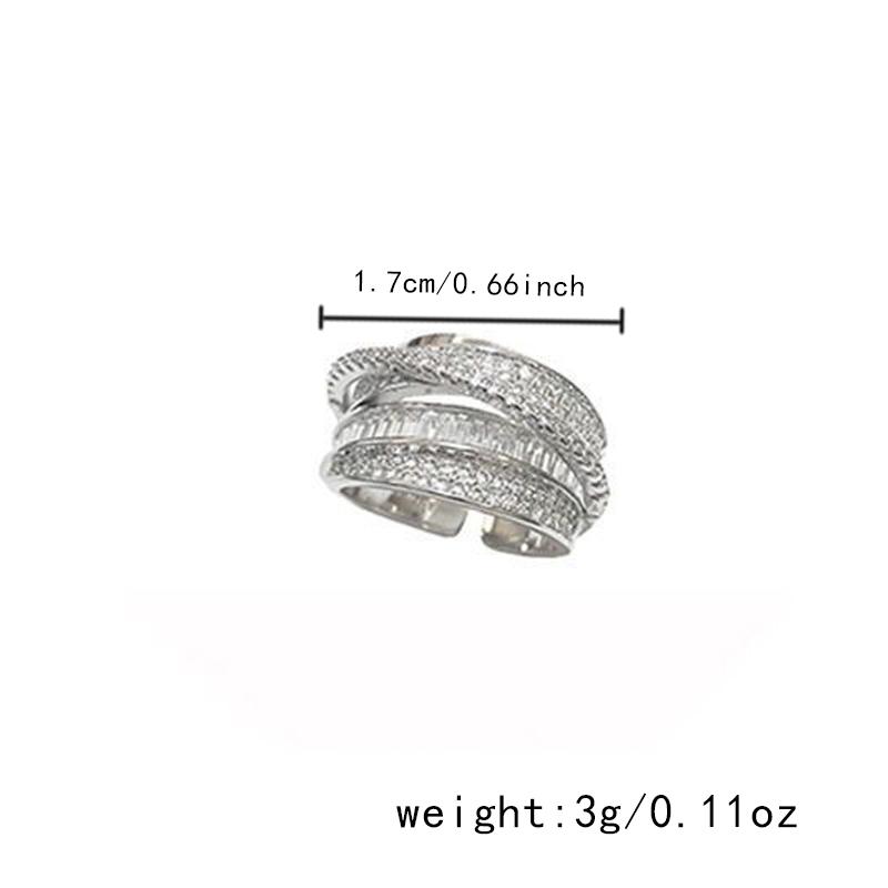Exquisite Zircon Multi Layer Winding Rings for Women New Fashion Sparkling Opening Finger Ring Girls Party Daily Jewelry Gift