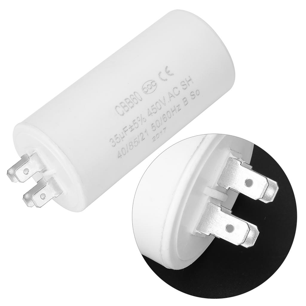 CBB60 EcO Friendly 4 Pin Motor Running Start Capacitor 450V 35uf ESR 0.2 for Appliance