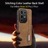 Чехол из ретро матовой кожи с прострочкой для Infinix Note 50 40 Pro Plus 50X 50S 5G, полная защита, защита камеры, противоскользящая накладка