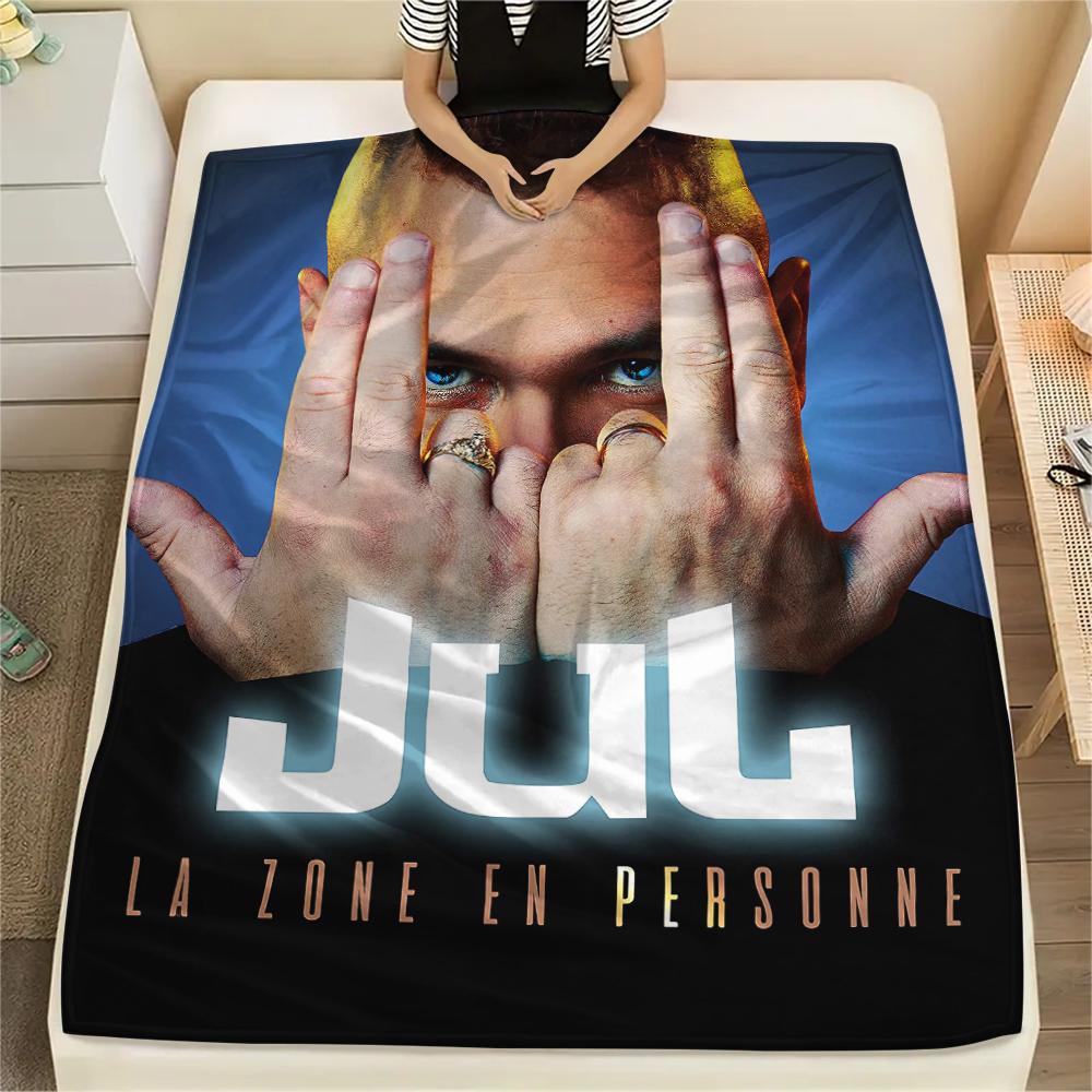 1 шт. Фланелевое одеяло JuL C'est Pas Des Lol Print, Высококачественное, Для всех сезонов, Декор для дома, Тепло и комфорт, Идеально для рождественских подарков