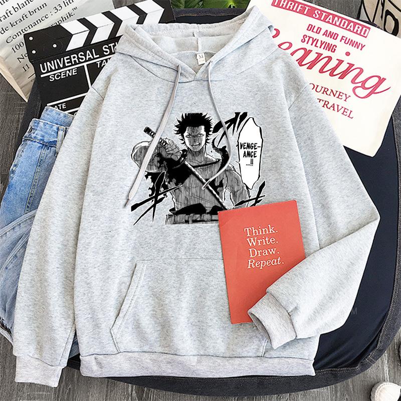 Fashion Japan Anime Black Clover Harajuku Hoodies Manga Yami Sukehiro Unisex Autumn And Winter Oversized Long Sleeve Sweatshrits