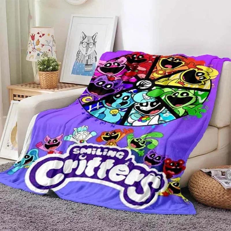 3D Printed Baby Blanket CATNAP DOGDAY Cartoon Smiling Critters Babes Carpet Super Soft Warm for Bedroom LivingRoom Sofa Bed Car