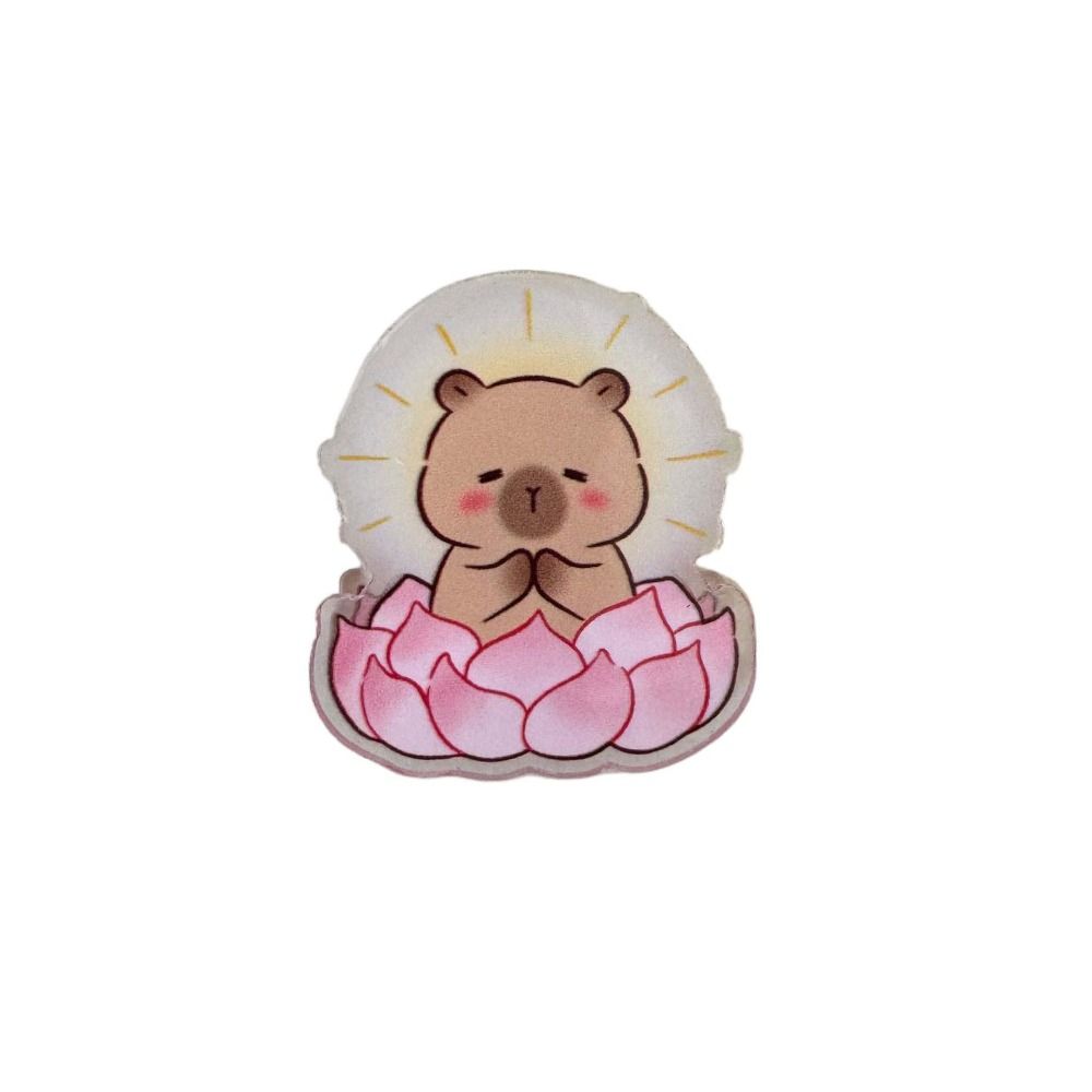Цветок Капибара Брошь Животное Животное Значок Изысканный Мультфильм Акриловая Булавка Девушка