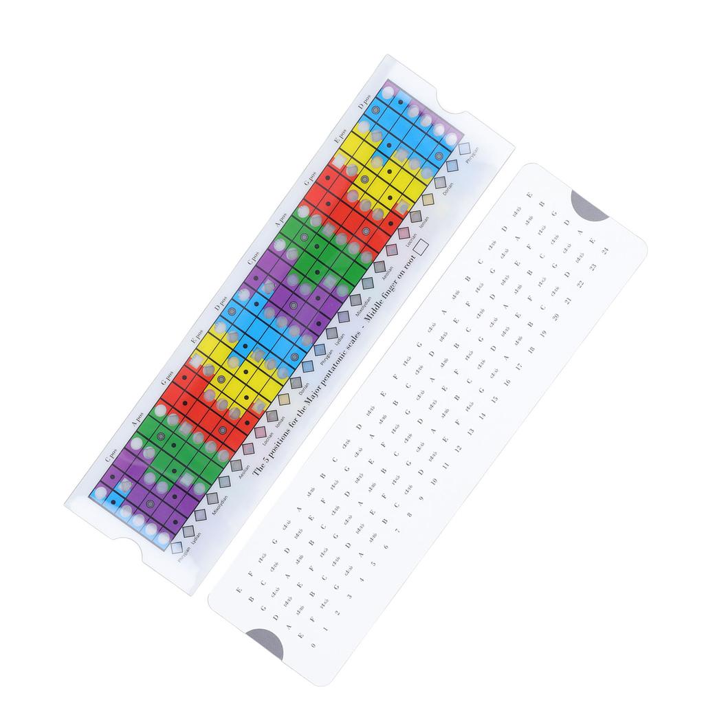 Guitar Pentatonic Sliding Ruler Plastic Multi Color Guitar Scales Sliding Ruler for Beginners